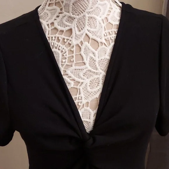 TORRID Mini Rib Knit Twister Front Skater Pullover Dress L - Picture 5 of 13